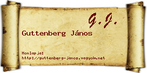 Guttenberg János névjegykártya