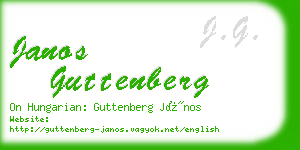janos guttenberg business card